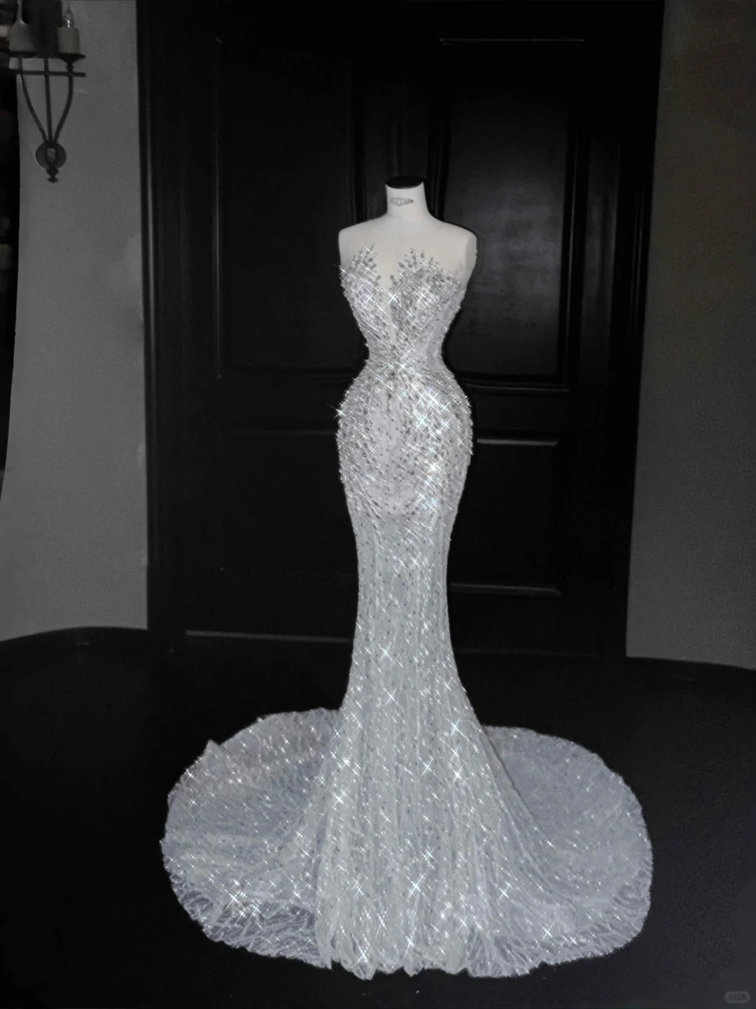 Gorgeous Sleeveless Mermaid Shiny Beading Long Evening Dress Birthday Outfits, DP5095