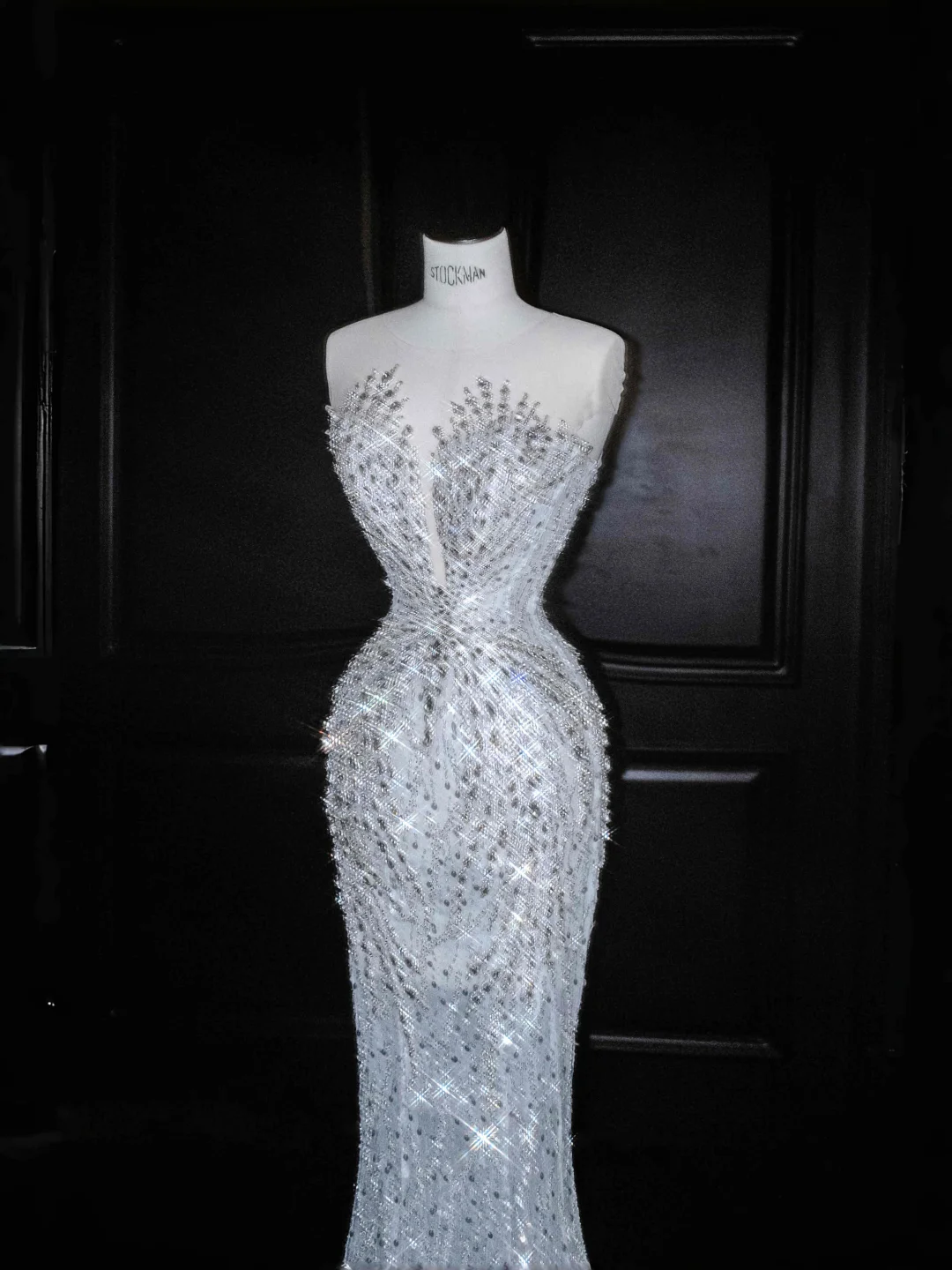 Gorgeous Sleeveless Mermaid Shiny Beading Long Evening Dress Birthday Outfits, DP5095