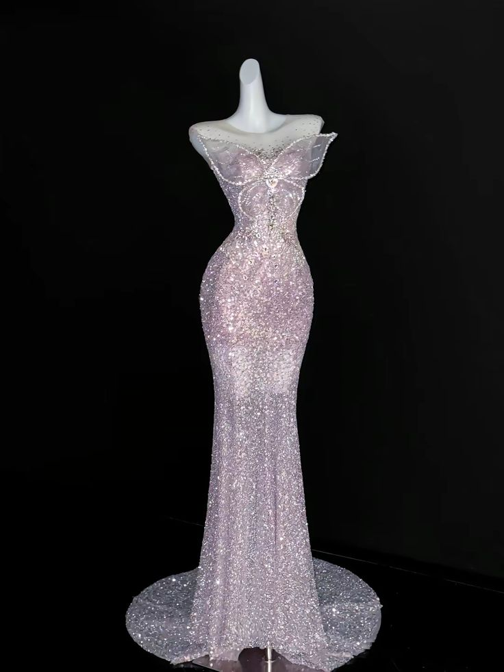 Light Pink Sleeveless Mermaid Long Party Dresses Princess Birthday Outfits, DP5672