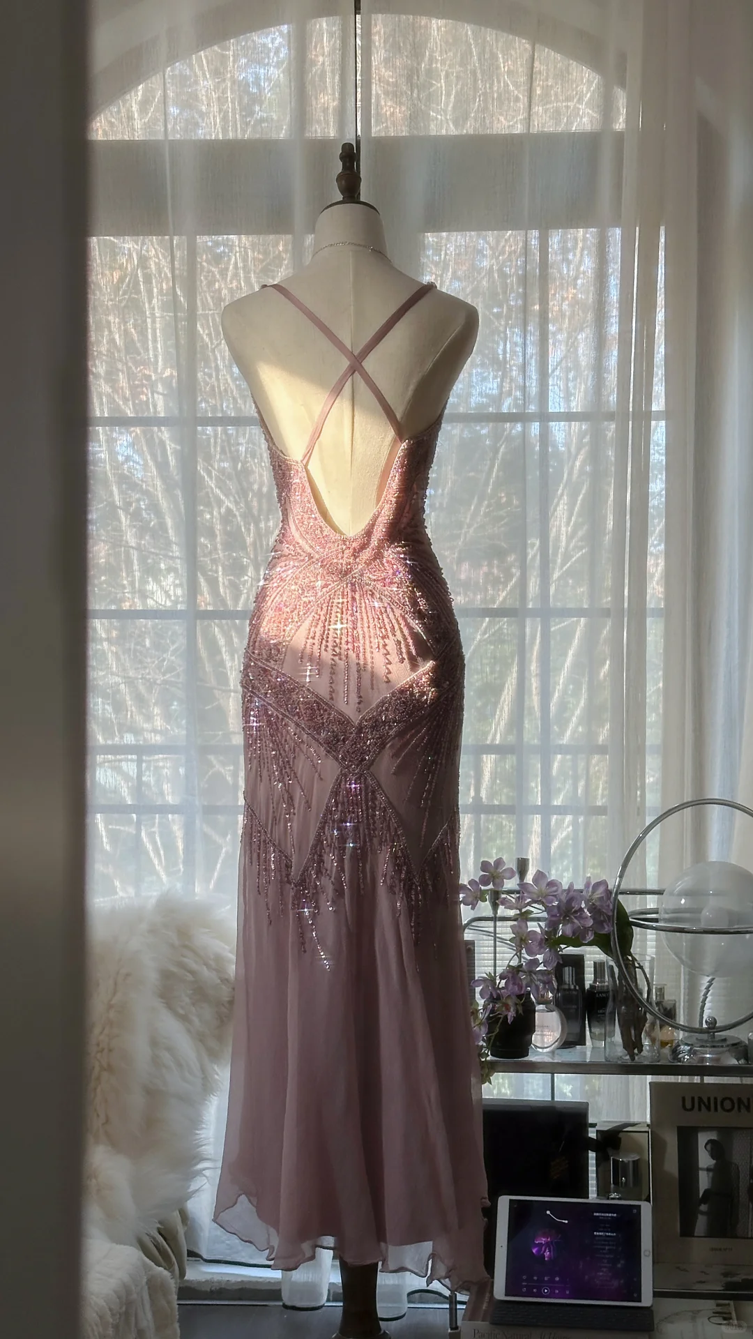 Vintage Elegant Purple Fairy Long Chiffon Spaghetti Strap Romantic Ball Gown Evening Dress Prom Dresses DP5999