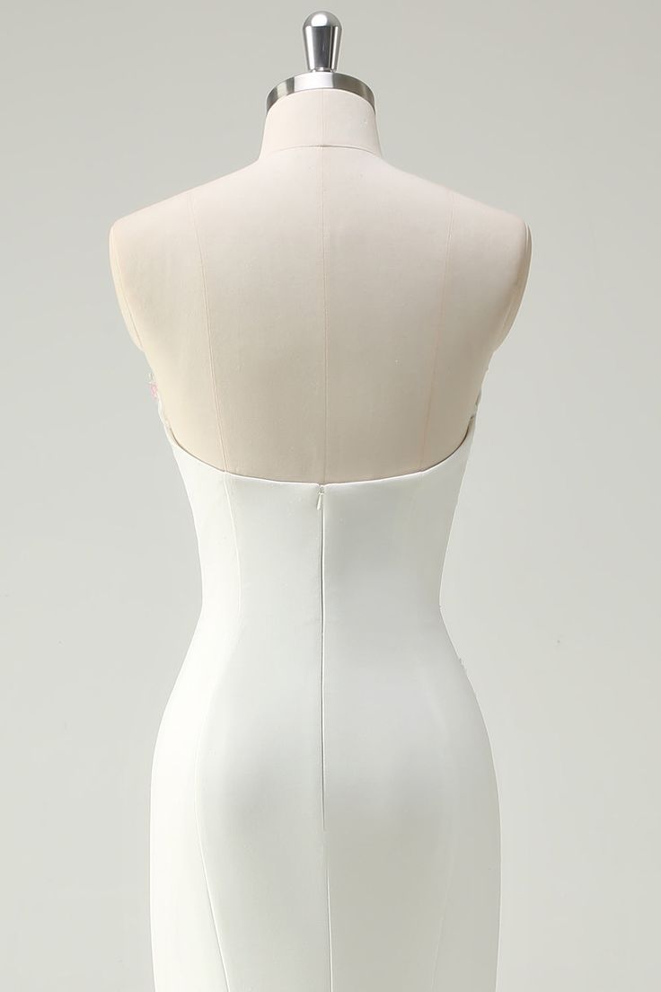 Glamorous Floral Sequin Mermaid Gown Strapless Bodice Sparkle Prom Dress DP7638