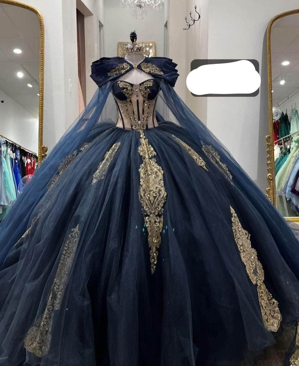 Dunkelblaues A-Linie Quinceanera-Kleid mit Herzausschnitt, Ballkleid zum 16. Geburtstag, DP5032