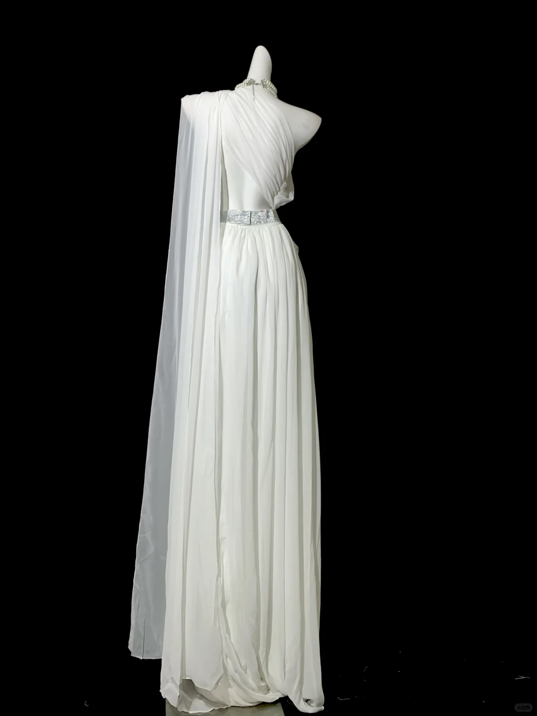 Robe longue élégante en mousseline de soie, asymétrique, coupe trapèze, à volants, tenue de soirée, d'anniversaire, DP5061