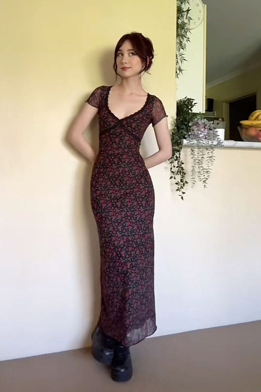 Schlichtes V-Ausschnitt Etuikleid Partykleid Modisches Urlaubskleid, DP4353