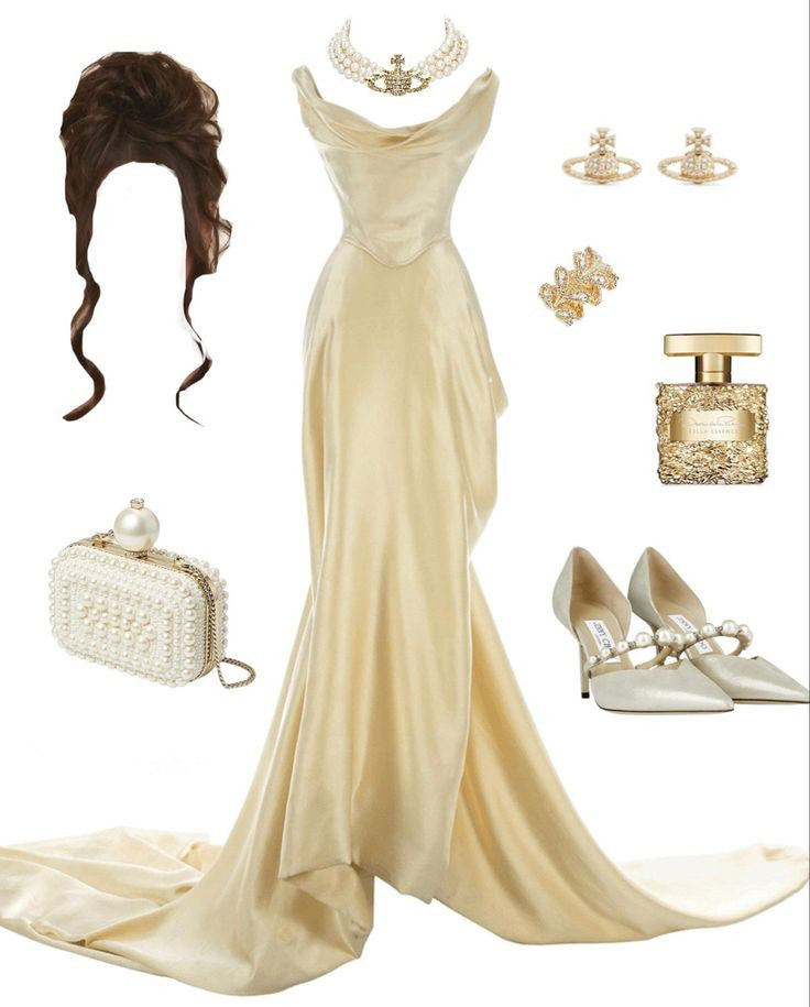 Light Yellow Straps Mermaid Satin Vintage Long Party Dress Evening Gown, DP4379