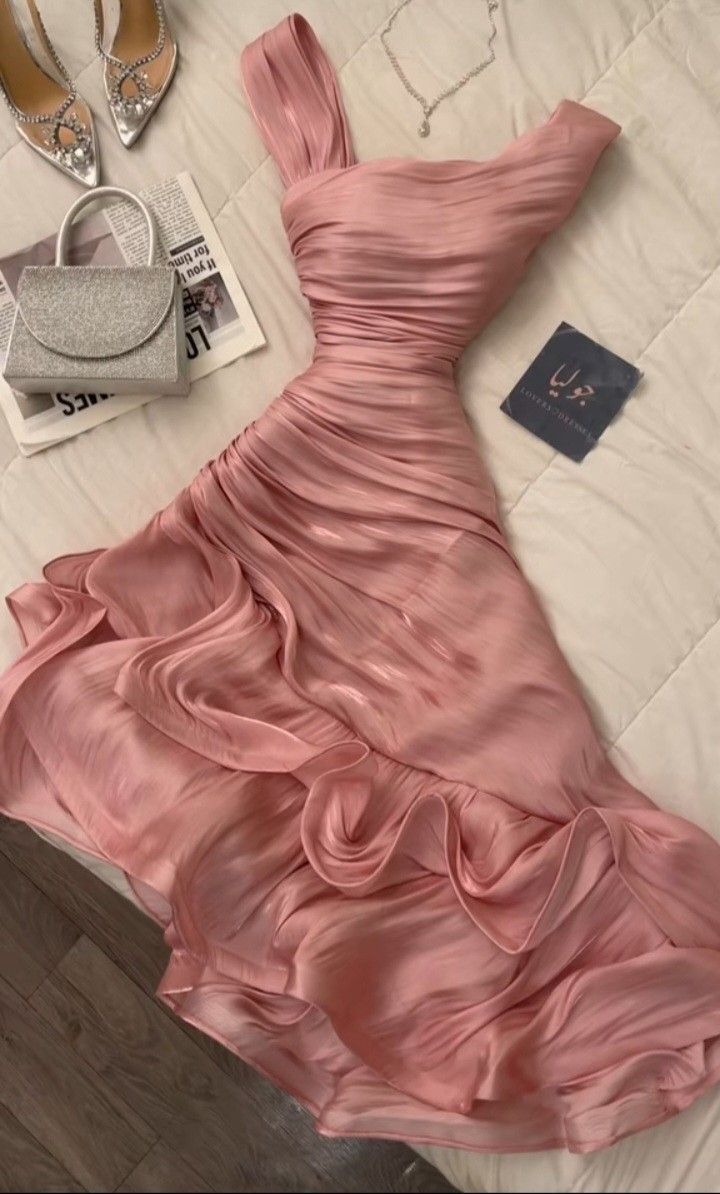 Beautiful Pink Sleeveless Ruffles Simple Party Dress Cocktail Dress, DP4475