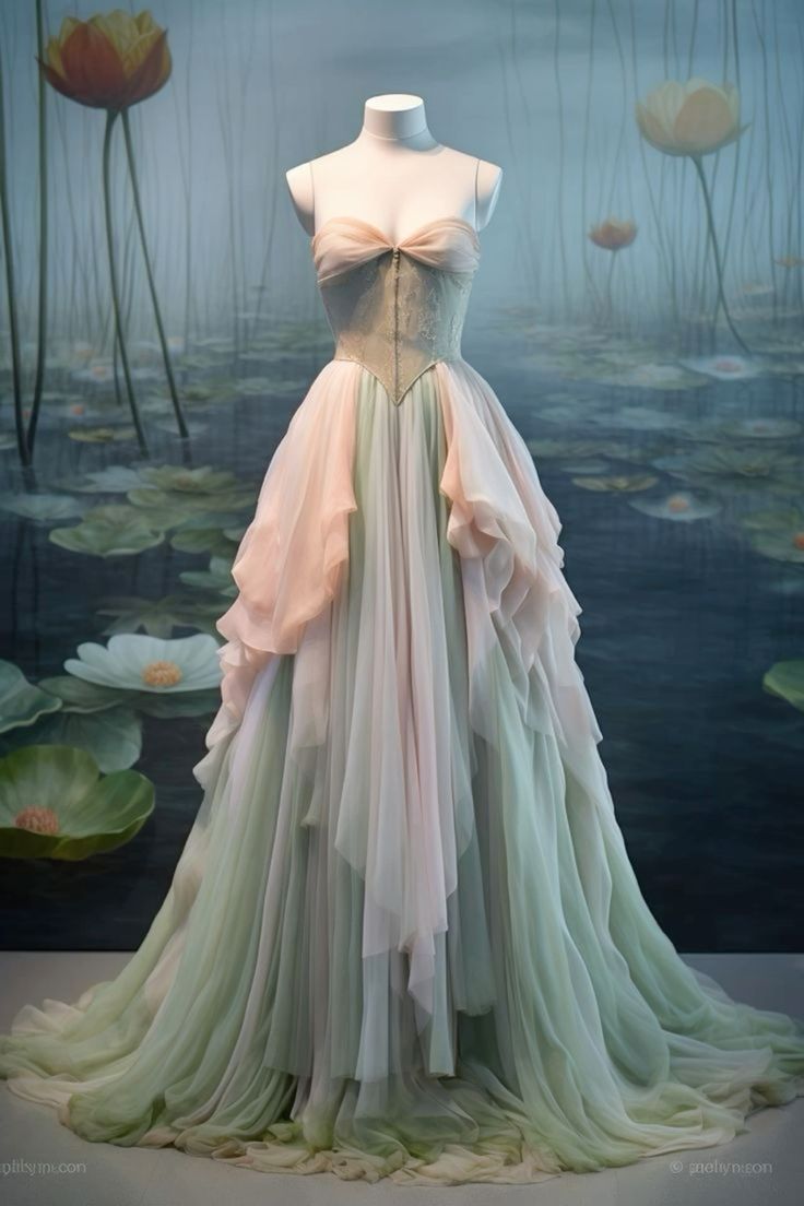 Fairy Strapless A-Line Ombre Long Party Dress Formal Evening Dress, DP4499