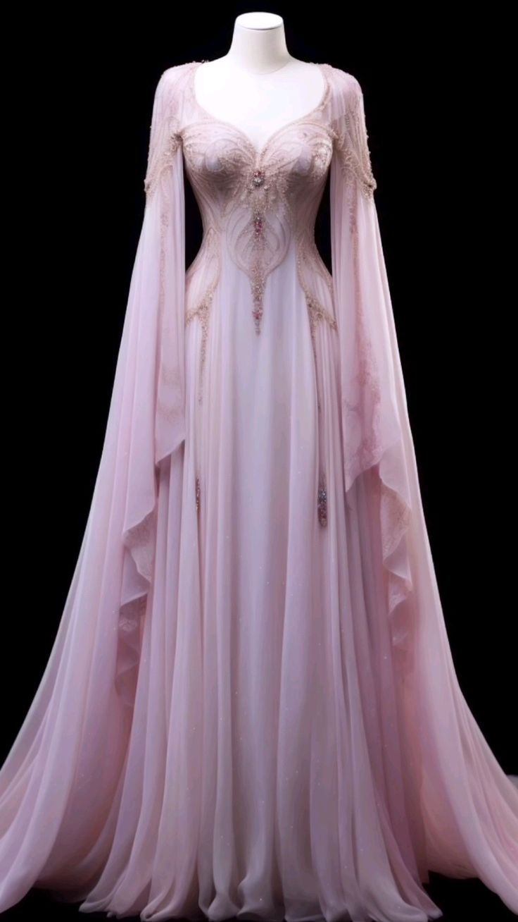 Pink A-Line Long Sleeves Long Prom Dress Formal Evening Gown, DP4521