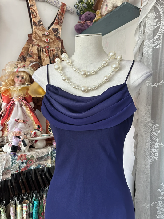 Lila Meerjungfrau-Vintage-Partykleid mit Farbverlauf und Trägern, langes Abendkleid, DP4559