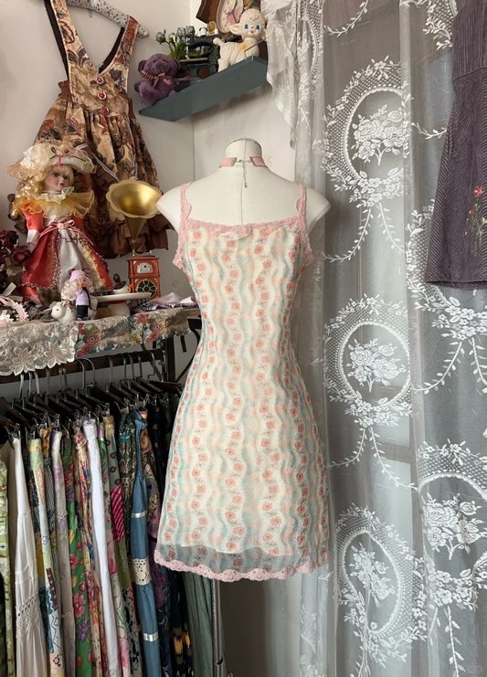 Robe fourreau imprimée à bretelles spaghetti, tenue d'anniversaire courte, DP4582