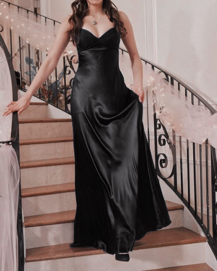 Royal Blue A-Line Satin Vintage Long Party Dress Simple Evening Gown, DP4598