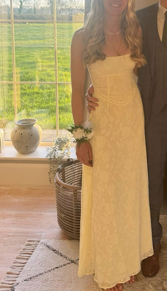 Elegant Spaghetti Straps A-Line Long Party Dress Wedding Guest Dress, DP4641