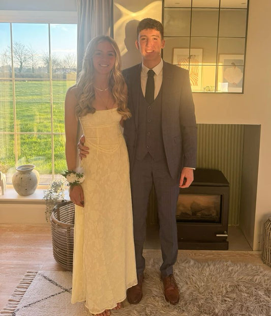 Elegant Spaghetti Straps A-Line Long Party Dress Wedding Guest Dress, DP4641