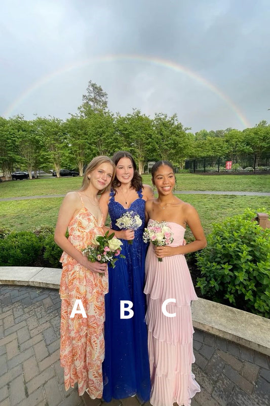 Royal Blue Sweetheart A-Line Appliques Long Prom Dress Formal Prom Dress, DP4670