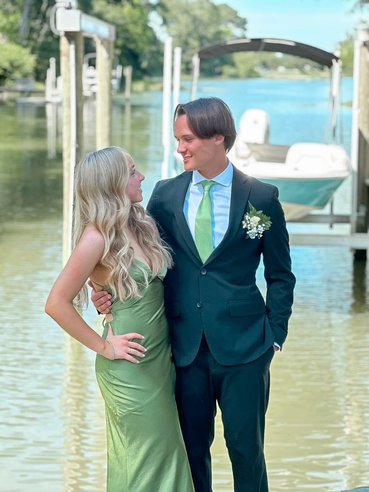 Green V Neck Sheath Satin Long Party Dress Wedding Guest Dress, DP4696