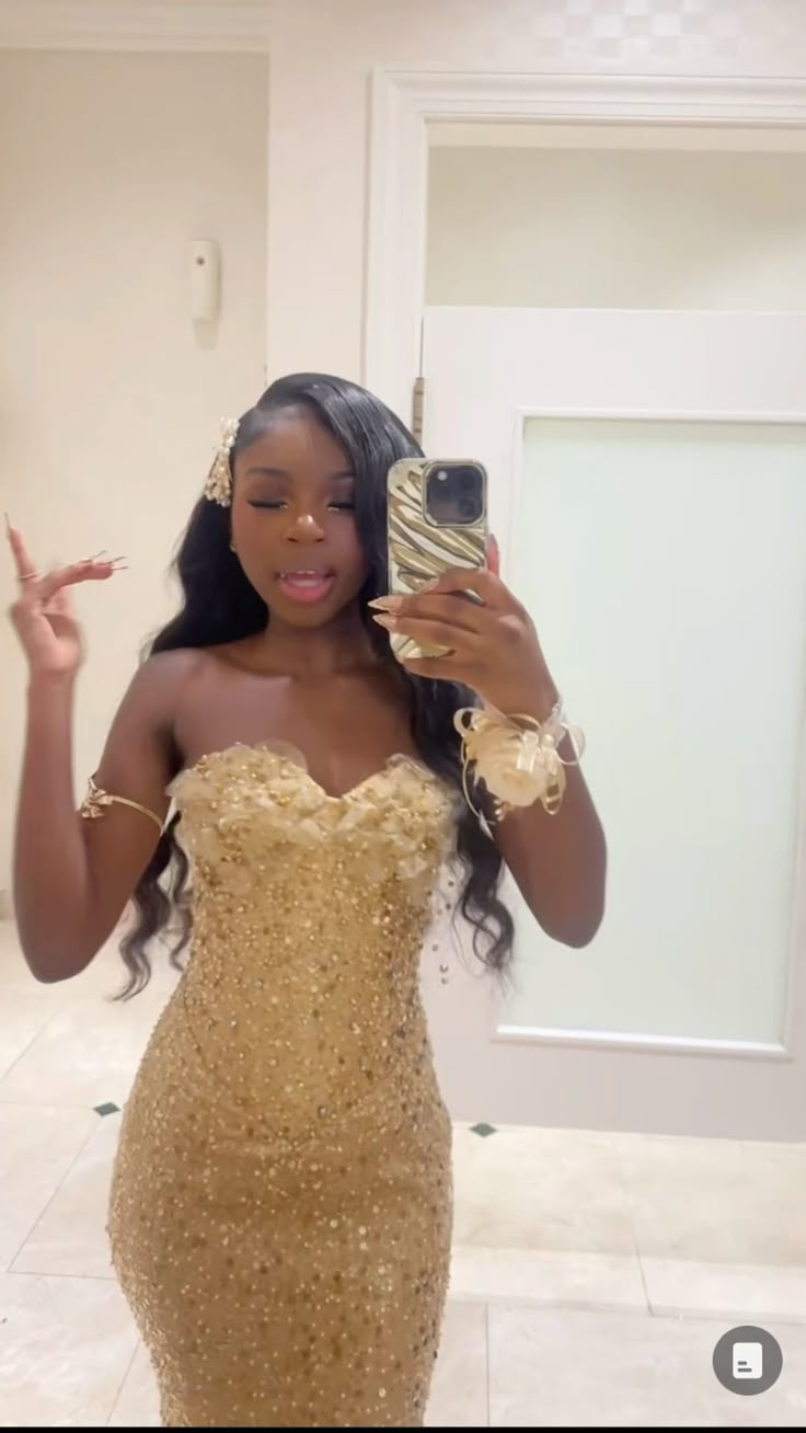 Gold Sweetheart Beading Sequins Mermaid Long Evening Party Dress, DP4740