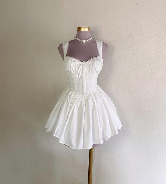 Charming Red Straps A-Line Short Party Dress Birthday Dress Homecoming Dress, DP4755