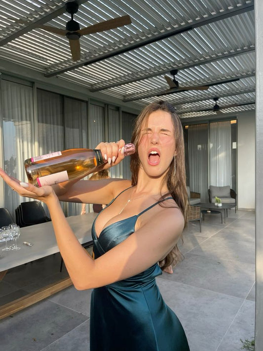 Elegant Teal V Neck A-Line Satin Long Party Dress Simple Bridesmaid Dress, DP4802