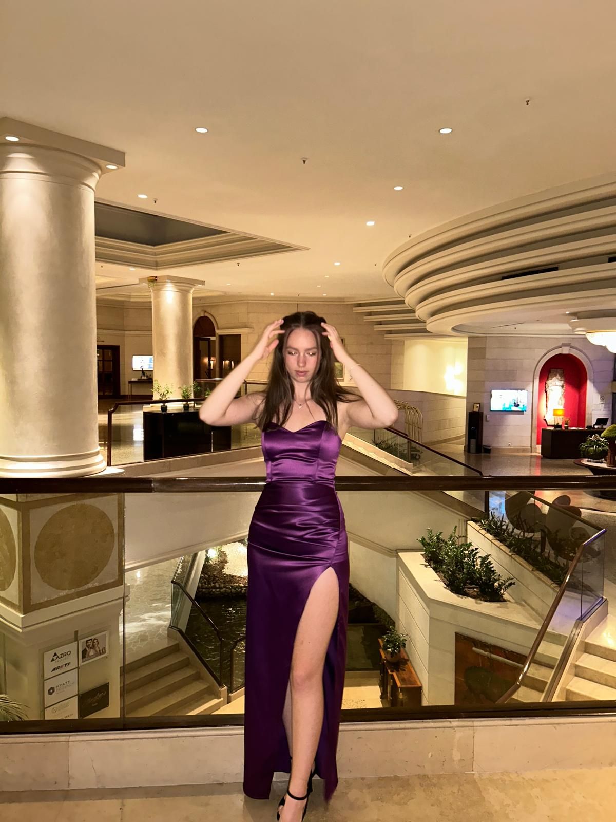 Classy Purple Straps Sheath Satin Long Party Dress Simple Prom Gown, DP4803