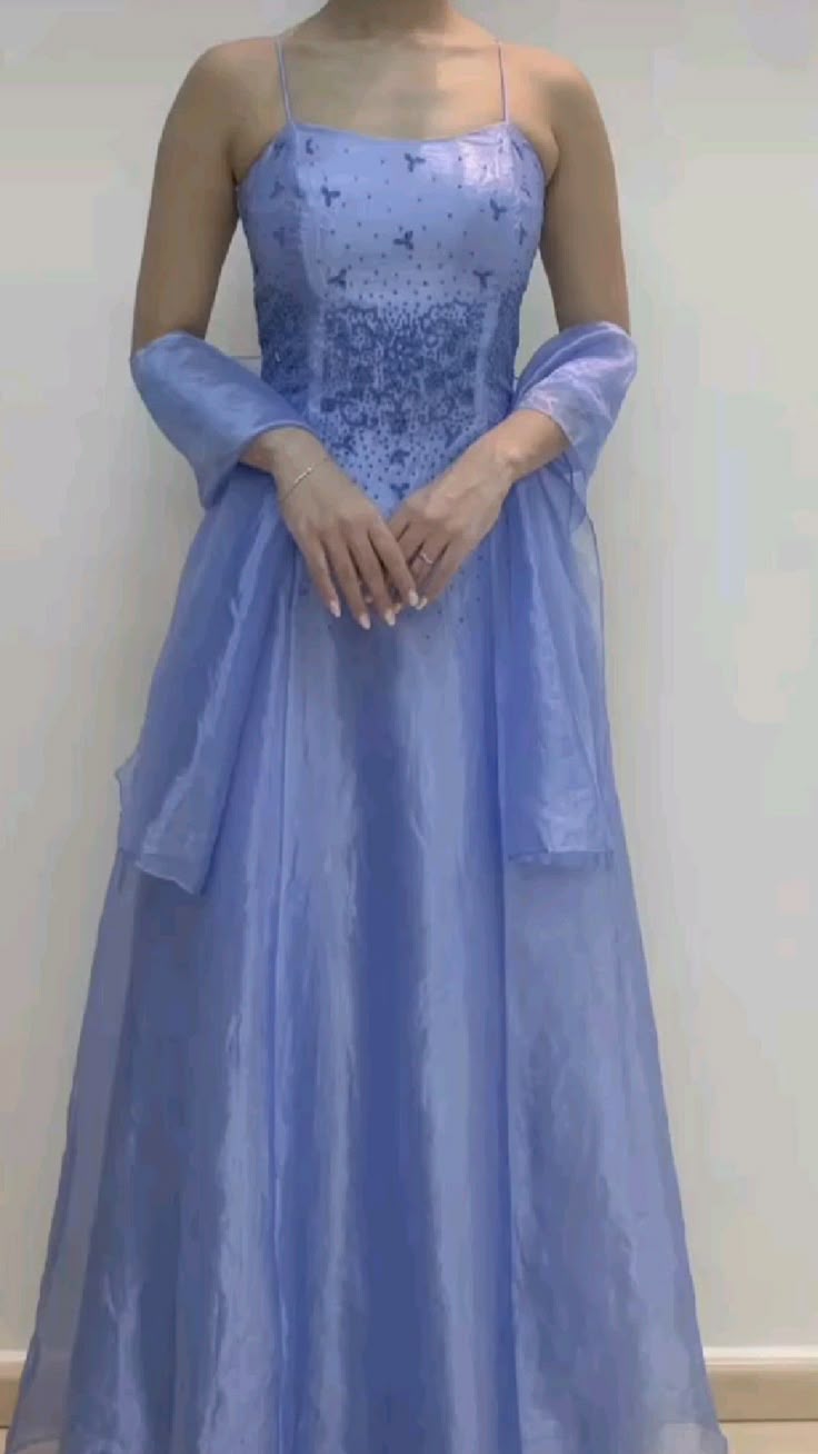 Lilac Spaghetti Straps A-Line Beading Long Prom Dress Vintage Party Dress, DP4842