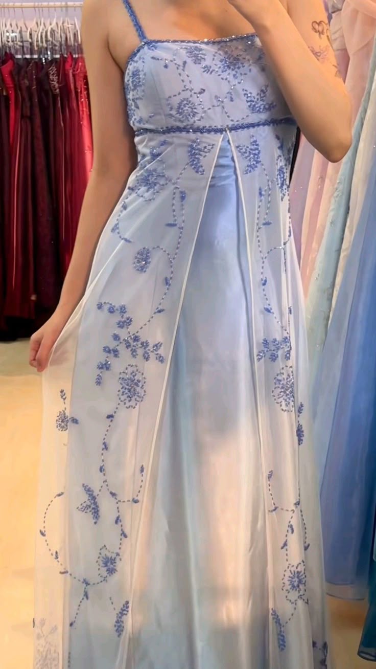Robe de bal longue à bretelles spaghetti et perles style vintage, coupe trapèze, DP4844