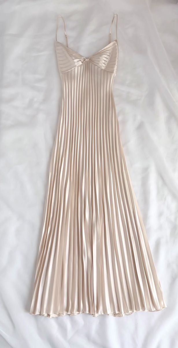 Elegant Champagne Satin Pleated Maxi Prom Dress Sheath Evening Gown DP4892