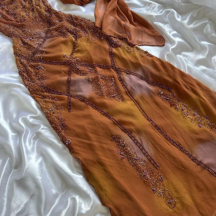 Gardient Spaghetti Straps Sheath Beading Long Prom Dress Vintage Evening Dress, DP4895