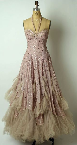 Vintage Halter Neck A-Line Ruffles Pink Long Party Dress Evening Gown, DP4914