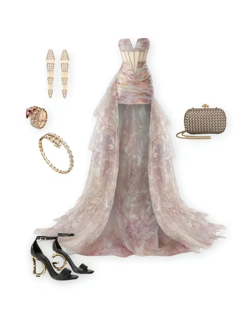 Sexy Strapless Sheath Printed Chiffon High-Low Party Dress Birthday Outfits, DP4995