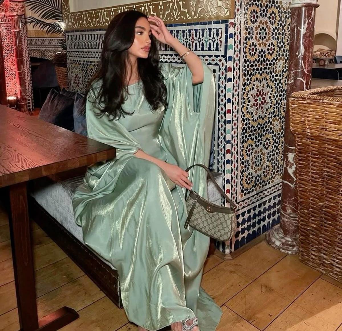 Schlichtes, langärmliges Etuikleid, langes, formelles Partykleid, muslimisches Abaya-Kleid, DP4998