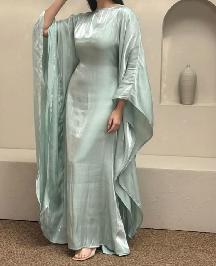 Schlichtes, langärmliges Etuikleid, langes, formelles Partykleid, muslimisches Abaya-Kleid, DP4998