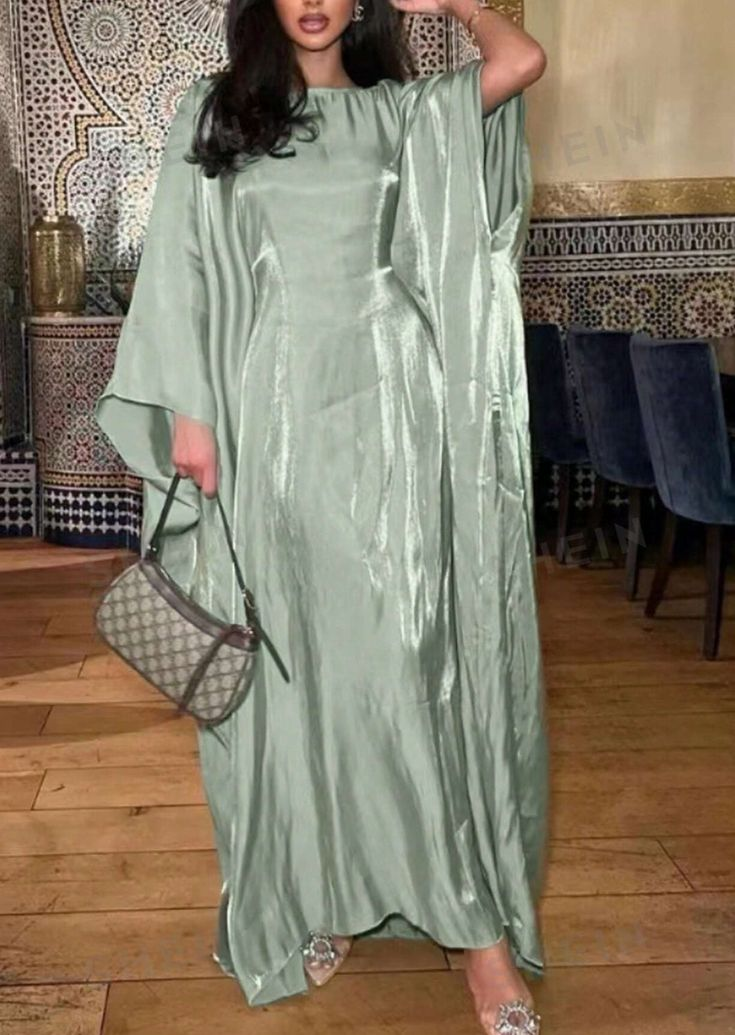 Schlichtes, langärmliges Etuikleid, langes, formelles Partykleid, muslimisches Abaya-Kleid, DP4998
