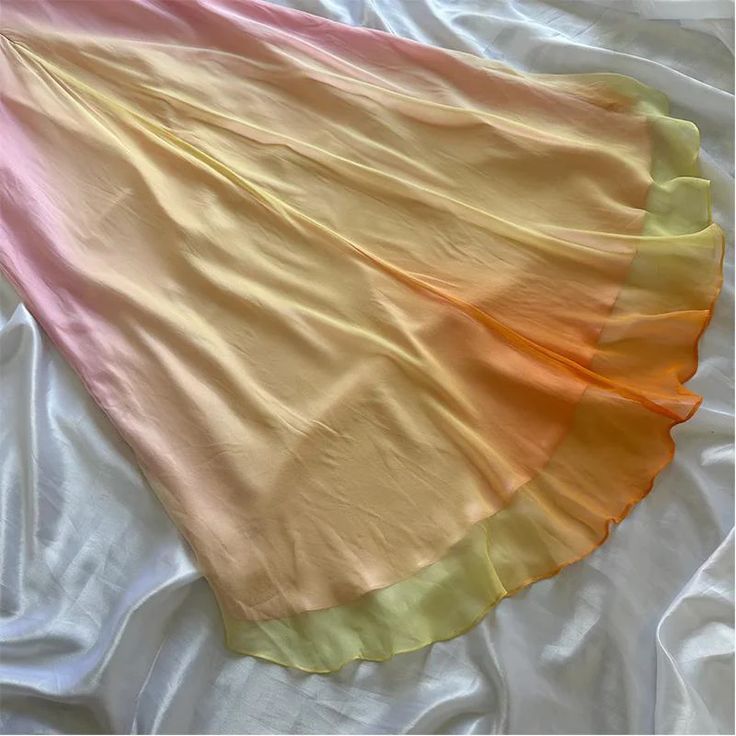 Gradient Straps Beading Chiffon A-Line Vintage Long Party Dress Prom Dresses, DP5016