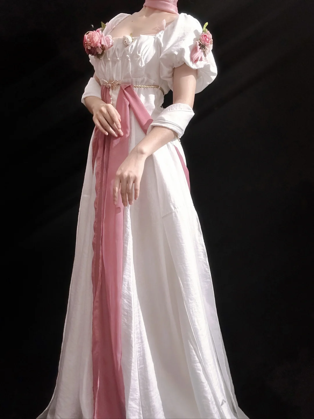 Elegant Square Neck A-Line Chiffon Long Prom Dress Chic Birthday Outfits, DP5026