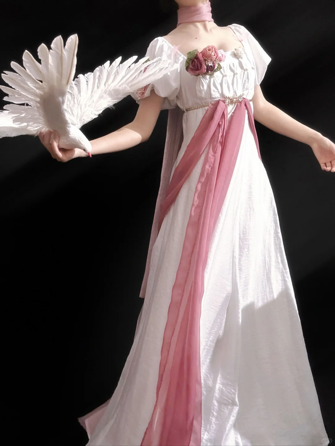 Elegant Square Neck A-Line Chiffon Long Prom Dress Chic Birthday Outfits, DP5026