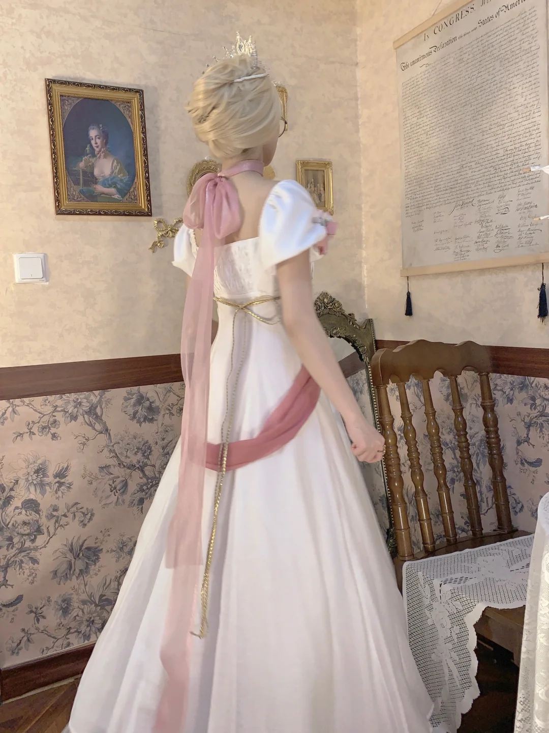 Elegant Square Neck A-Line Chiffon Long Prom Dress Chic Birthday Outfits, DP5026