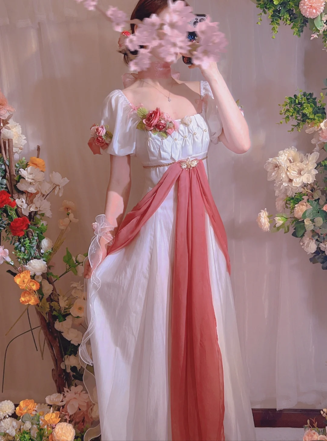 Elegant Square Neck A-Line Chiffon Long Prom Dress Chic Birthday Outfits, DP5026