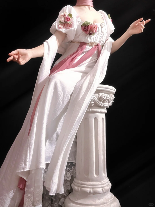 Elegant Square Neck A-Line Chiffon Long Prom Dress Chic Birthday Outfits, DP5026