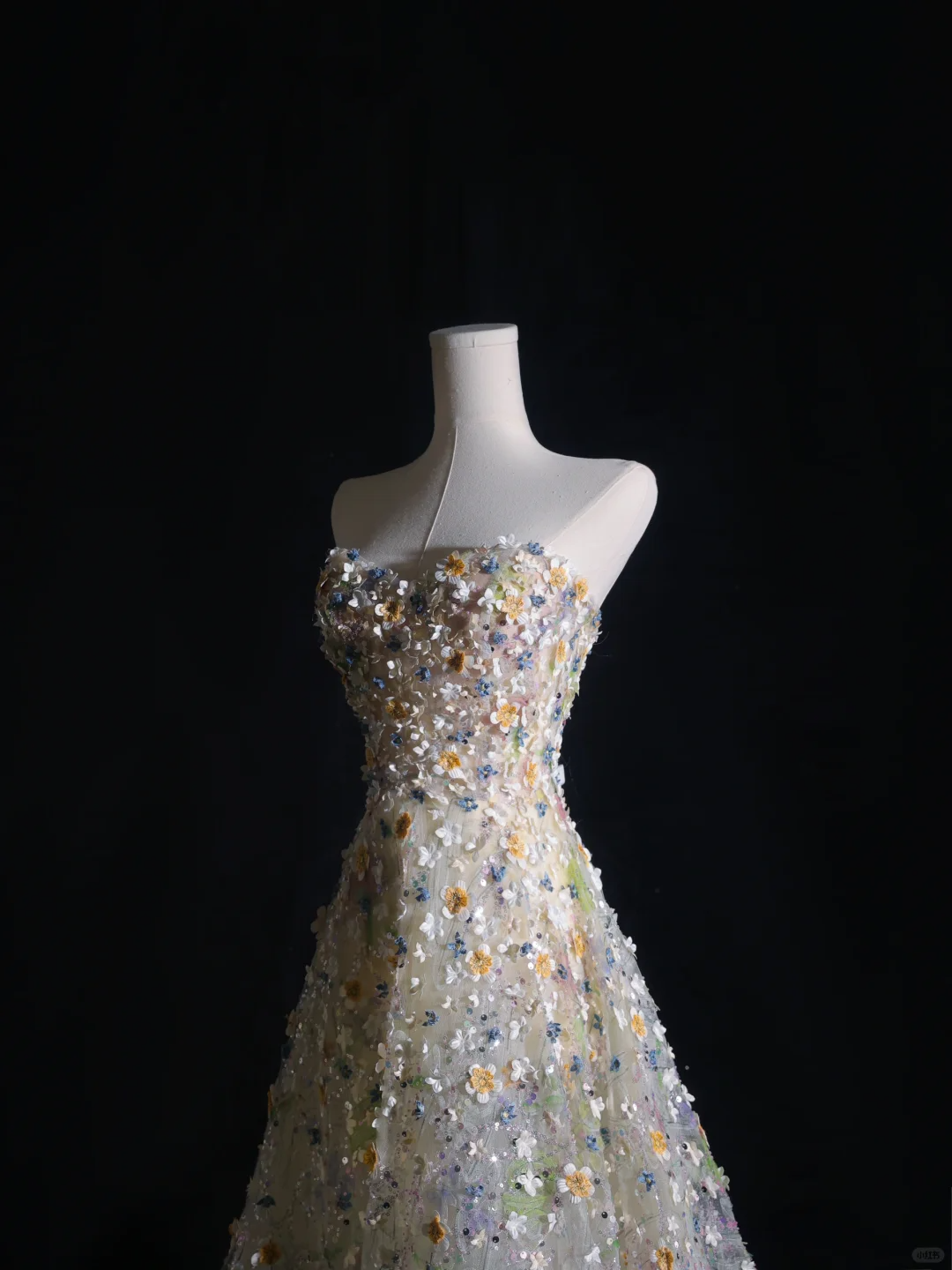 Pretty Strapless A-Line Floral Long Formal Prom Dress Evening Gown, DP5320