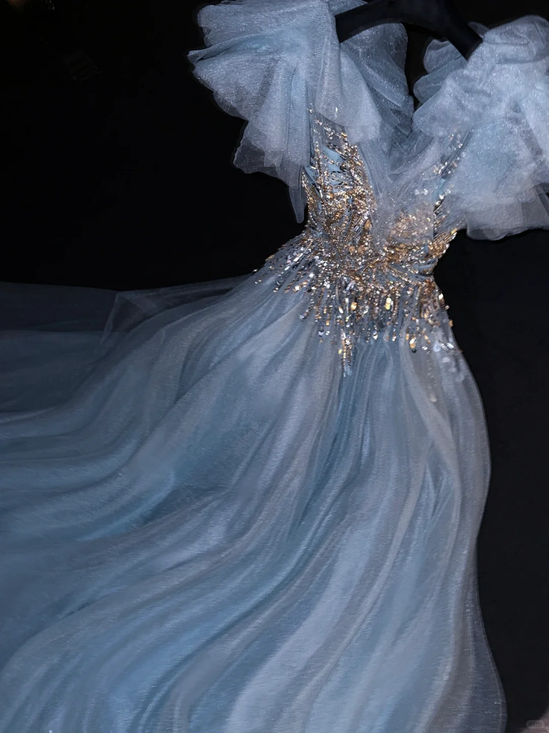 Elegant Blue V Neck A-Line Beaded Long Formal Prom Dress Evening Party Dress, DP5317
