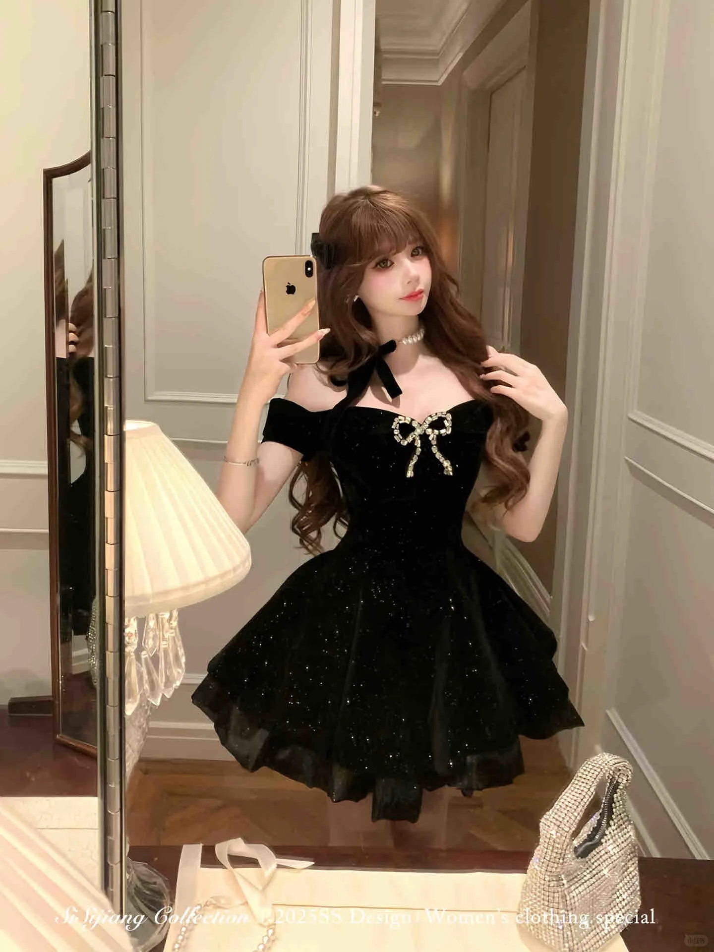 Black Off Shoulder A-Line Short Birthday Outfits Homecoming Dress, DP5350