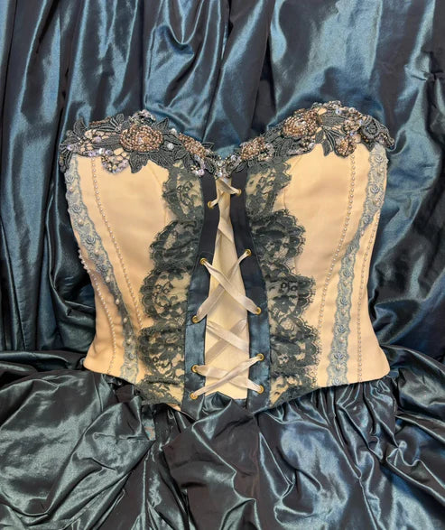 Robe de Quinceanera rétro en satin bleu sarcelle, décolleté en cœur, coupe trapèze, robe de bal d'anniversaire, DP5429