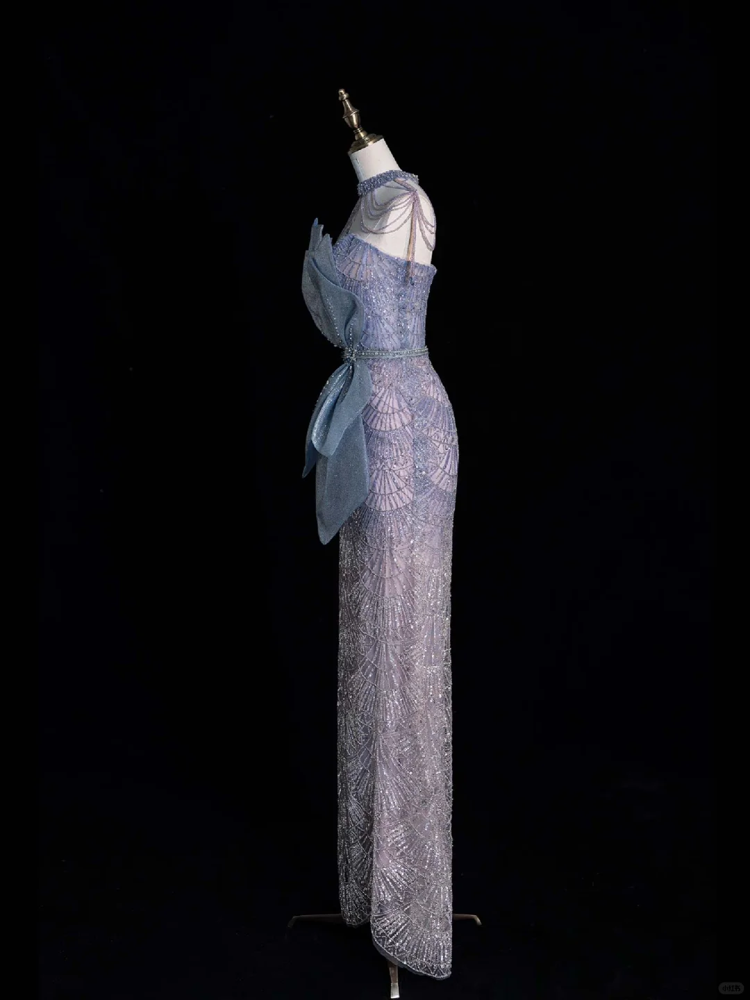 Robe de soirée longue élégante, style sirène, bustier, perles, dégradé, DP5472