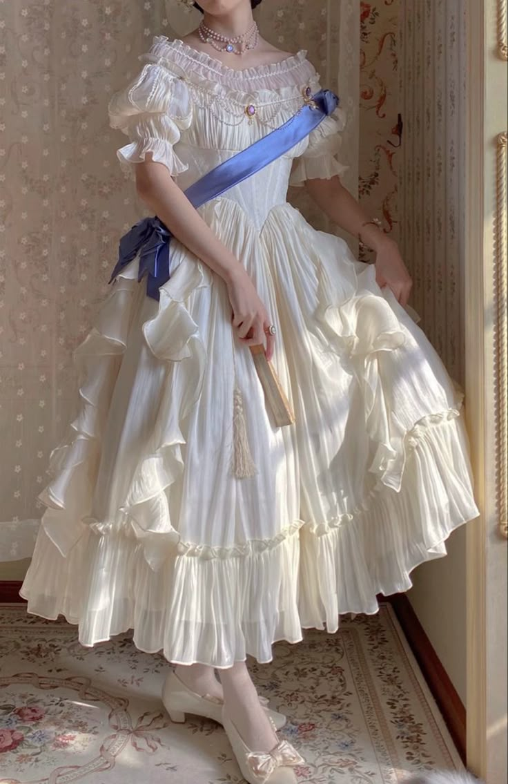 Märchenhaftes A-Linien-Chiffon-Rüschen-Vintage-Partykleid, langes Geburtstagsballkleid, DP5506