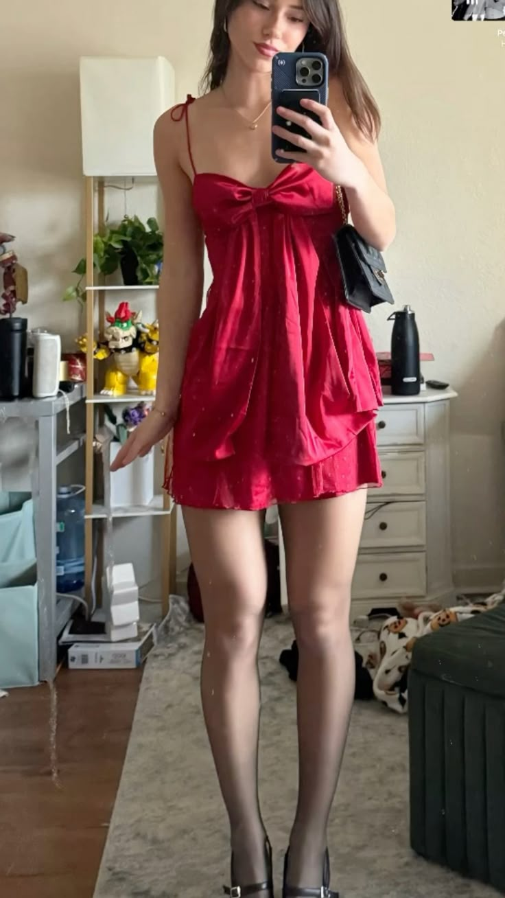 Cute Red Spaghetti Straps A-Line Satin Short Party Dresses Homecoming Dresses, DP5595