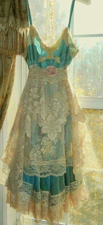 Retro Blue Spaghetti Straps A-Line Lace Long Party Dresses Birthday Dresses, DP5608