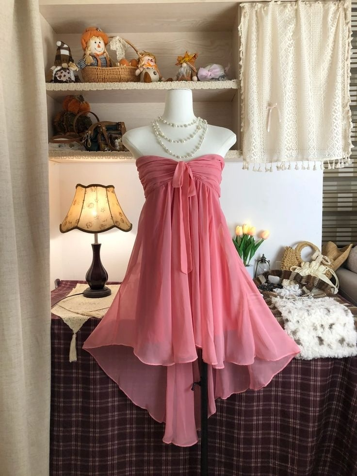 Lovely Pink Strapless A-Line Short Party Dresses Homecoming Dresses, DP5642