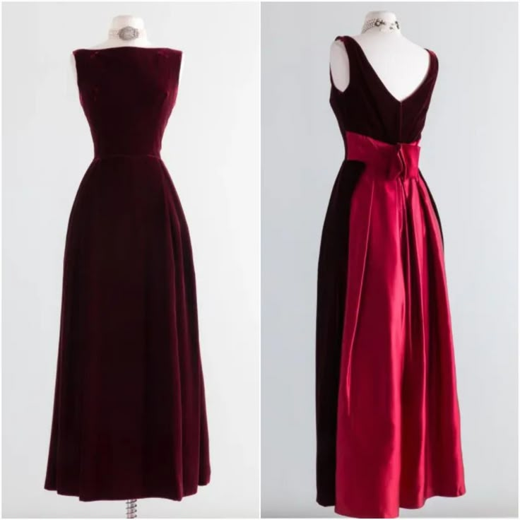 Elegant Burgundy Sleeveless A-Line Long Formal Party Dresses, DP5754