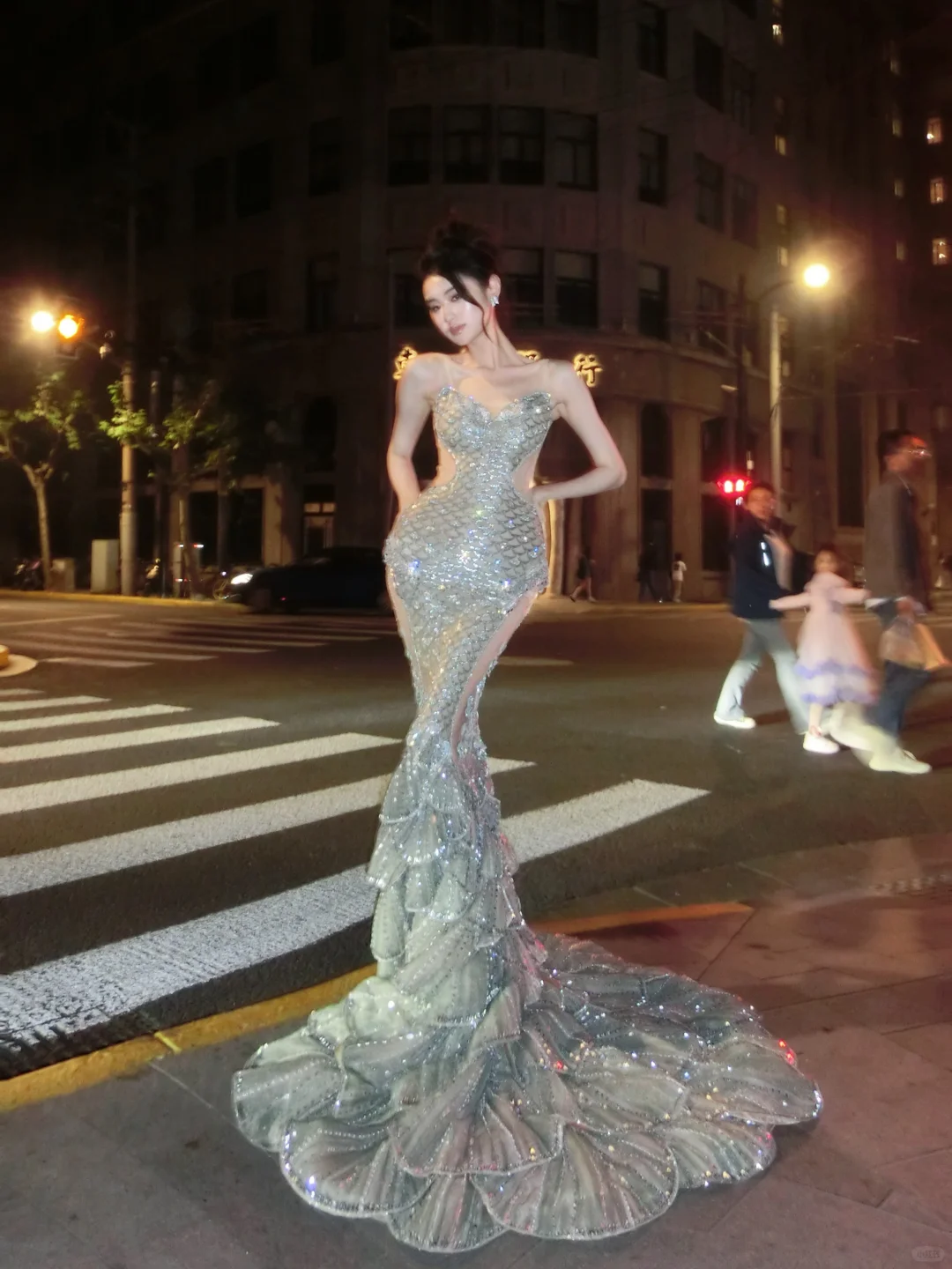 Wunderschöne Pailletten Perlen Meerjungfrau Prinzessin Sexy Partykleid Geburtstag Outfits, DP5046