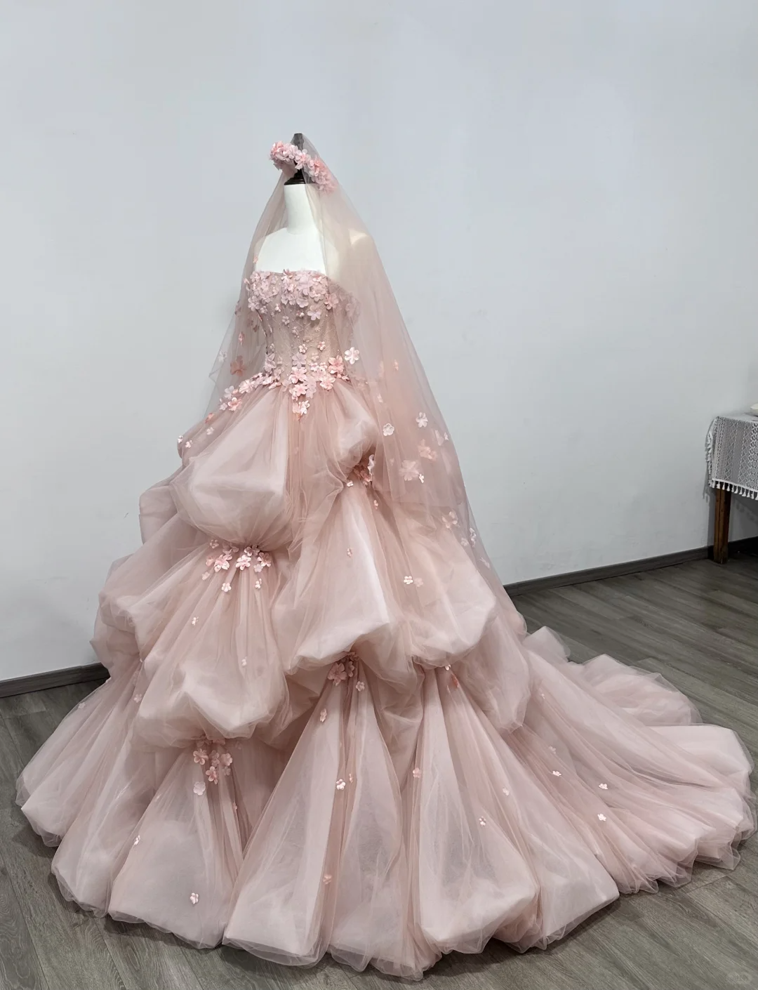 Lovely Pink Strapless A-Line Birthday Ball Gowns Sweet 16 Quinceanera Dresses, DP5490